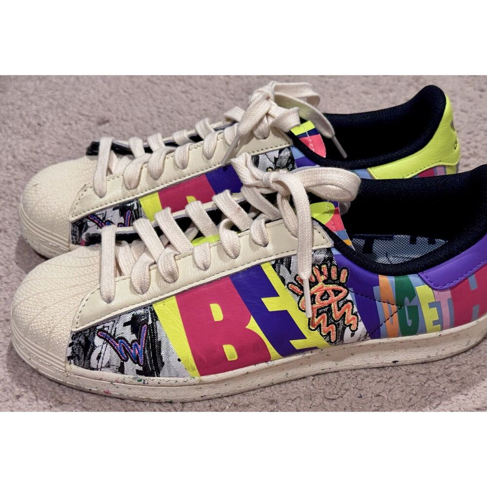 adidas Superstar x Kris Andrew Small Pride GX6395 Men's 9 Multicolor Sneakers